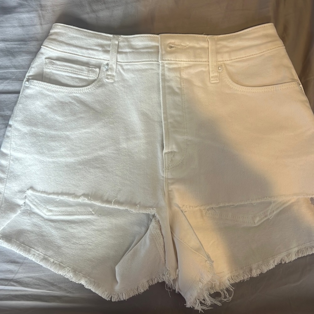 Good American White Jean Shorts